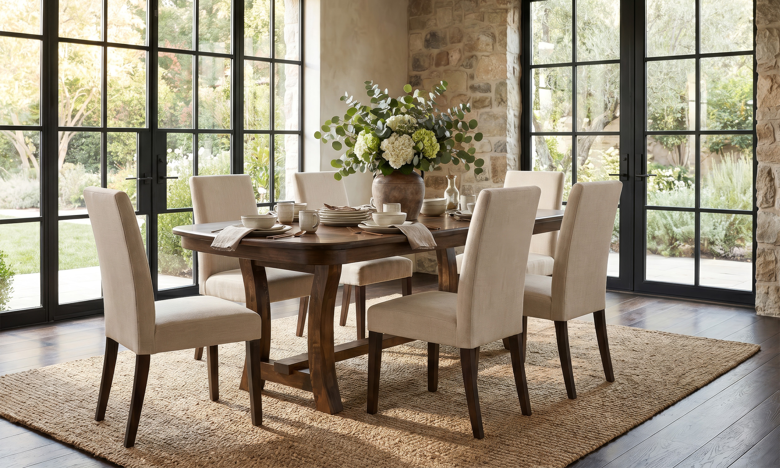 American-made living-room furniture arranged in a warm, welcoming interior.